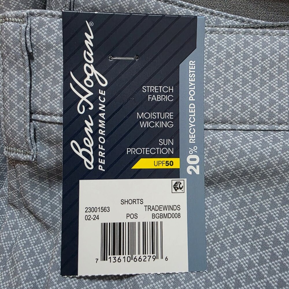 Ben Hogan Golf Shorts Performance Mens Flat Front Active Flex Stretch Sz 44 & 46 - Picture 2 of 6
